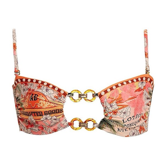 NWT Agua Bendita Lace Bandeau Bikini Top - Picture 5 of 8